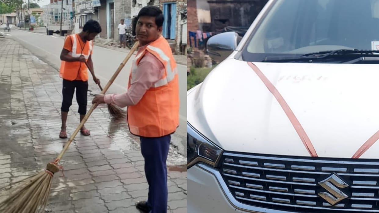 Gonda: Cleaner of Nagar Palika Parishad is owner of many luxury vehicle.