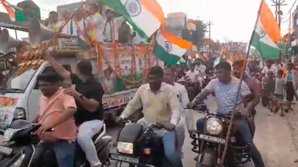 Tiranga Yatra taken out in Kosikala of Mathura Yatra inaugurated by Cabinet Minister Chaudhary Laxmi Narayan
