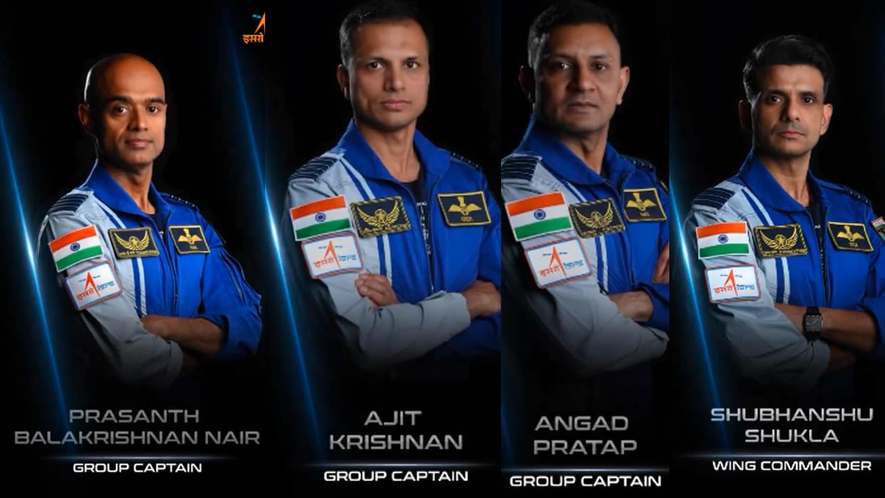 isro releases video of gaganyaan astronauts training know the who four astronauts