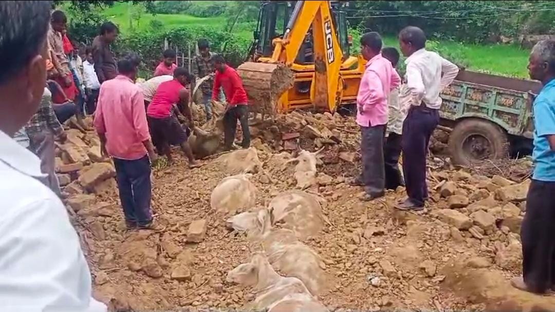 कटनी में कच्चा मकान गिर गया
