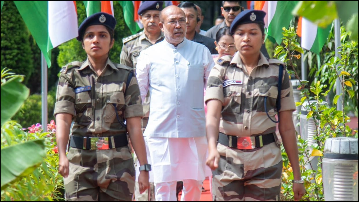 Independence Day north east india flag hoisted Manipur cm n biren singh indian national army news in hindi