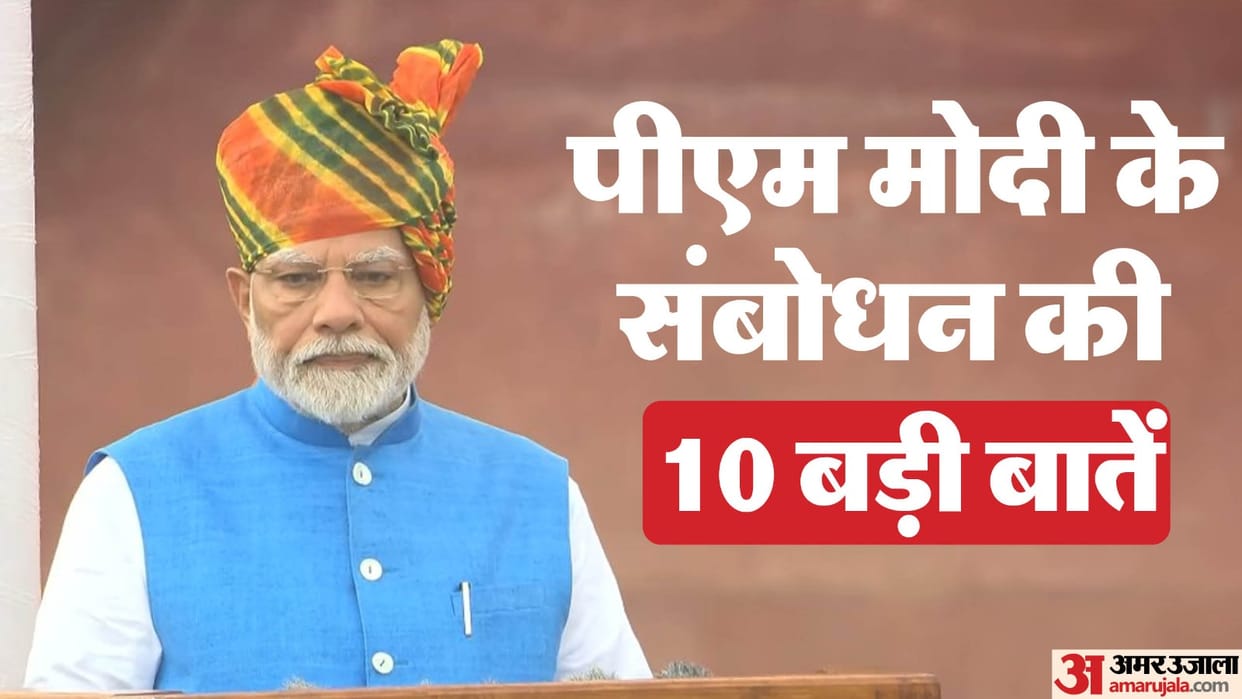PM Narendra Modi Speech Big Points red fort Independence Day Natural Disaster reforms Surgical Strikes etc