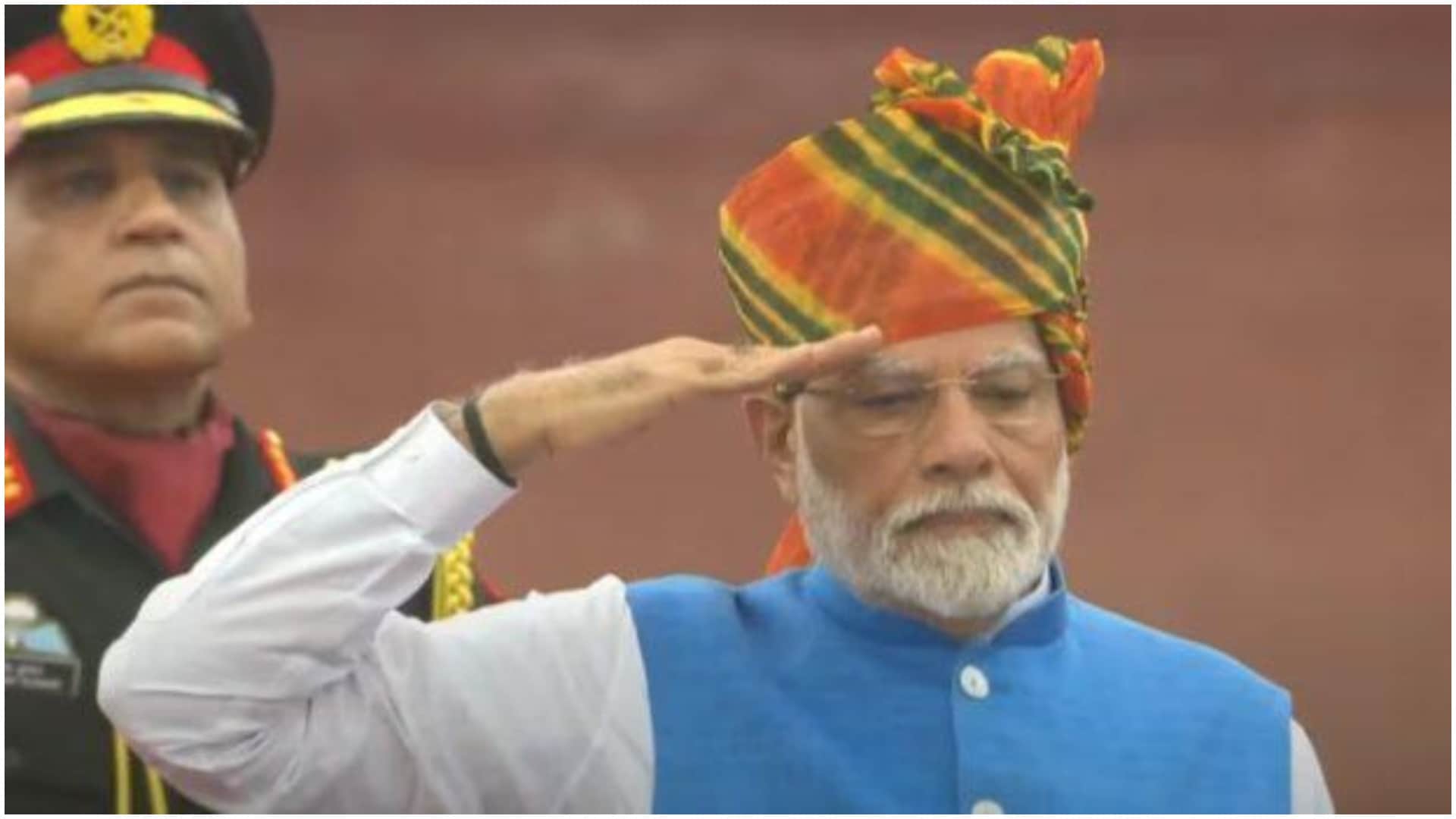 PM Narendra Modi Look on 78th Independence day celebration on red fort Delhi