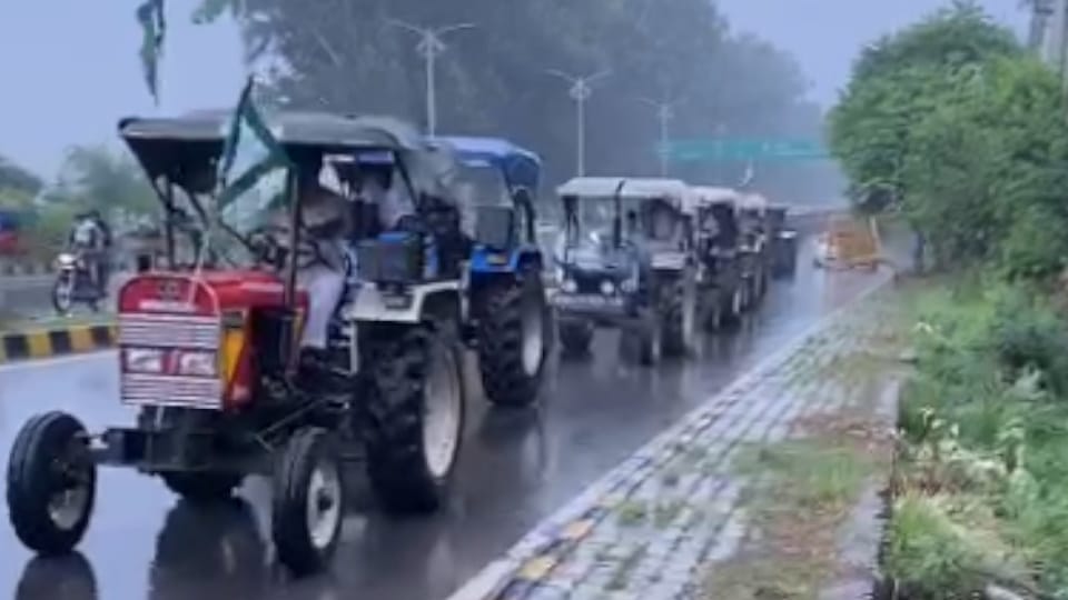 Farmers Tractor March in Bathinda
