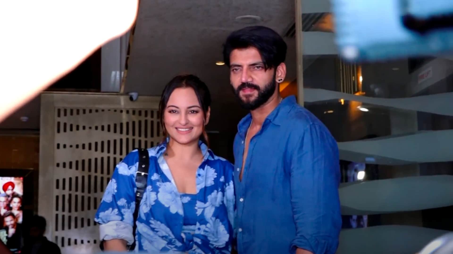 Sonakshi Sinha Performed Bappa Aarti with husband Zaheer Iqbal, celebrated first Ganesh Utsav after marriage