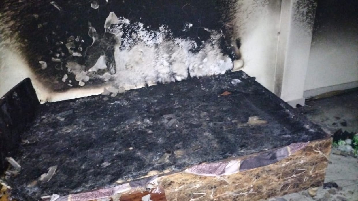 Gurugram Fire News Tragic accident in Gurugram Huge fire in the house person burnt alive