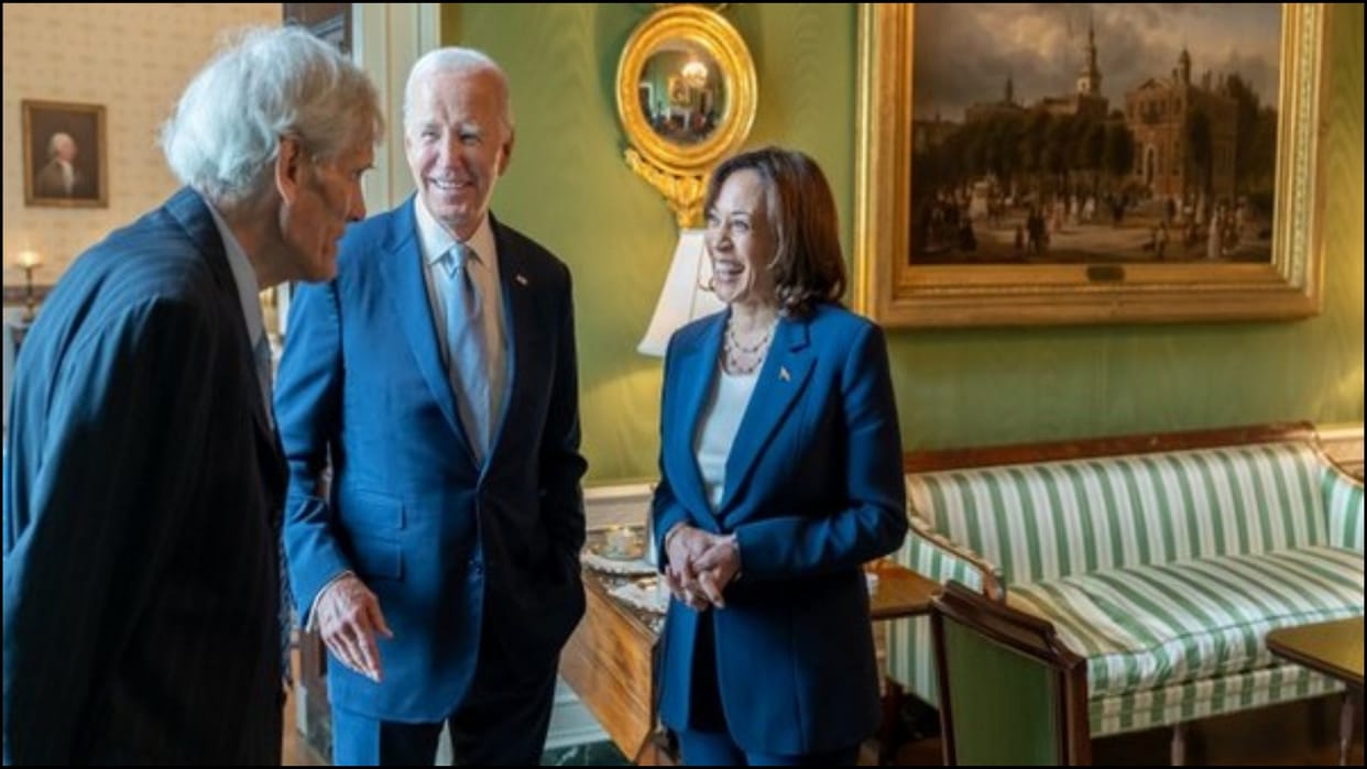 Joe Biden Kamala Harris make first joint appearance since Biden exit from presidential race news in hindi
