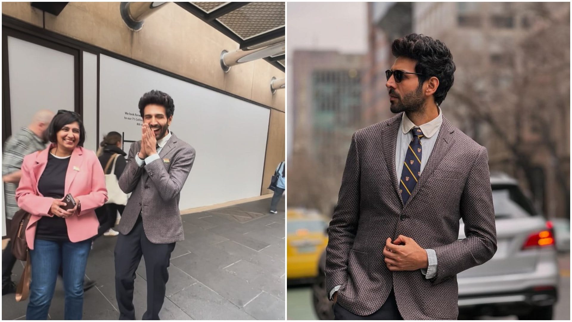 Chandu Champion Star Kartik Aaryan Drops Photos with Karan Johar Kabir Khan Imtiaz Ali from Melbourne See Here
