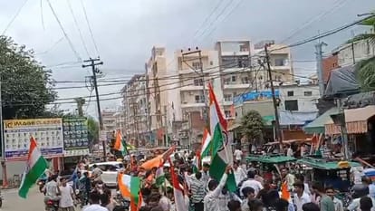 किसान सेना की तिरंगा यात्रा