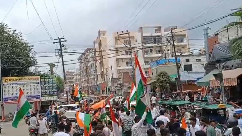 Kisan Sena took out Tiranga Yatra