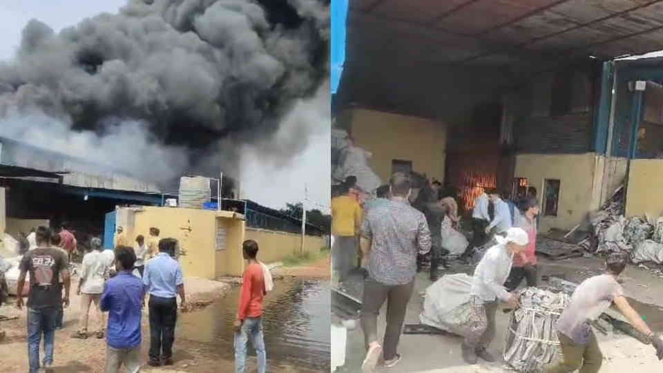 Roorkee News: Fire broke out in company warehouse Labourer causing panic