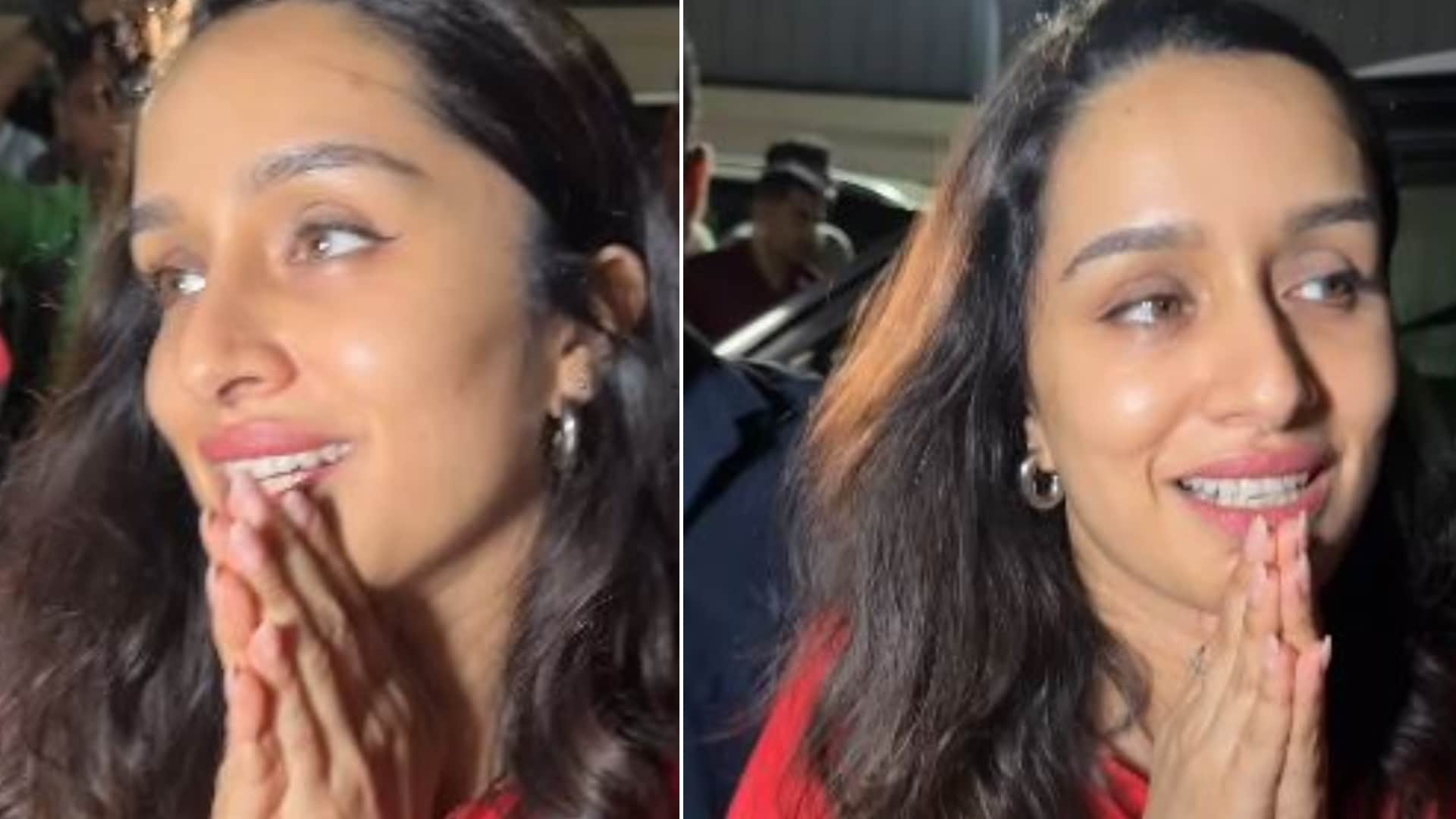 Shraddha Kapoor mobbed by fans horror comedy Stree 2 do not miss her reaction says film hit hai rajkummar rao