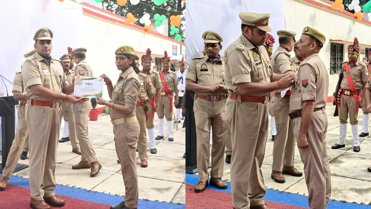 Ten policemen were honored on Independence Day in Bareilly
