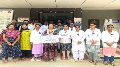 Doctors strike in Chhattisgarh Demonstrations in Jagdalpur Korba and GPM protest over Kolkata incident