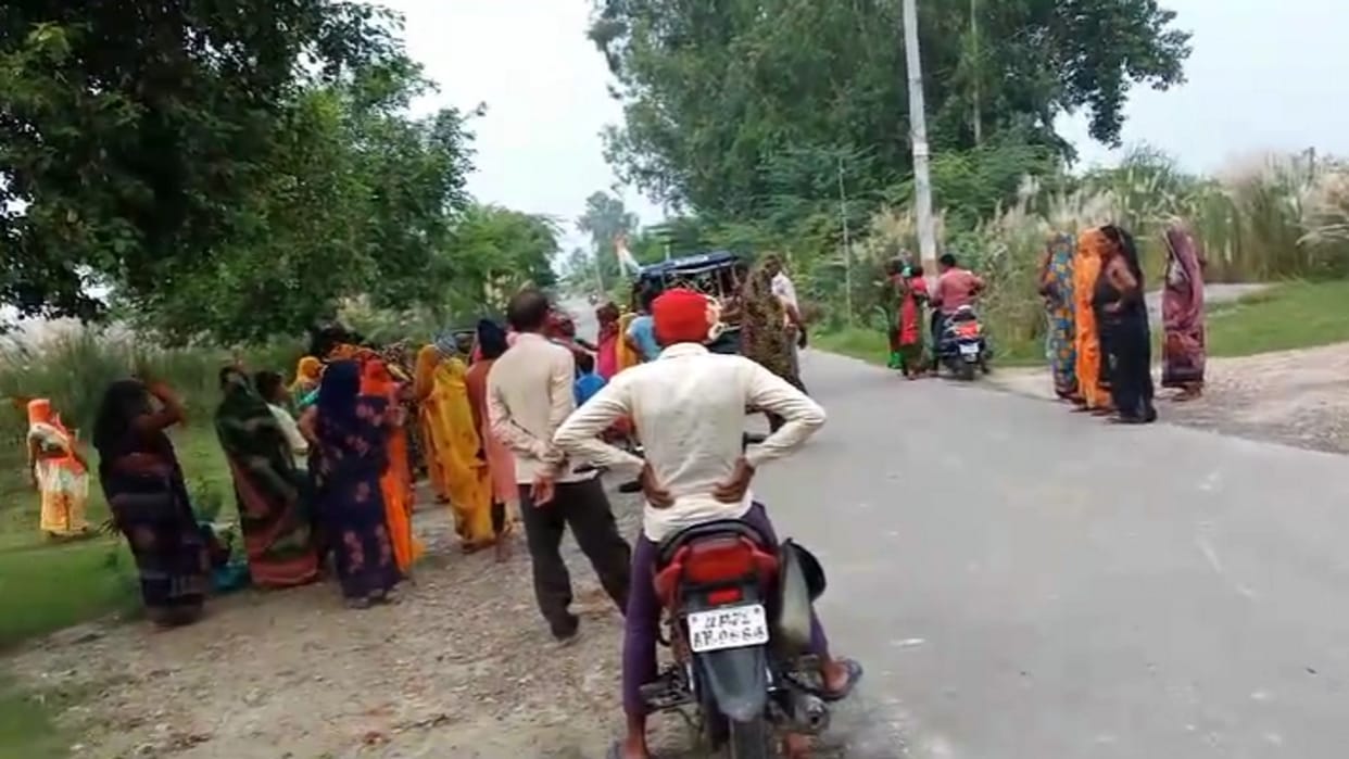 Innocent child going to school dies after being hit by a bike, villagers create ruckus