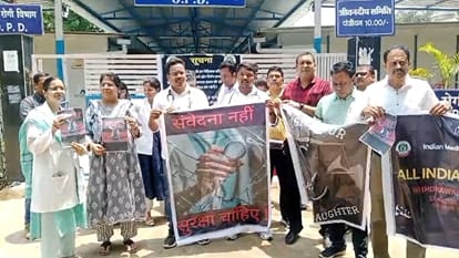 Doctors strike in Chhattisgarh Demonstrations in Jagdalpur Korba and GPM protest over Kolkata incident