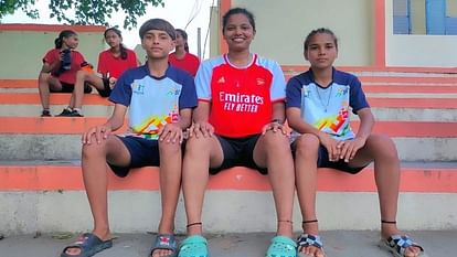 Hathras daughters selected in National Football Championship