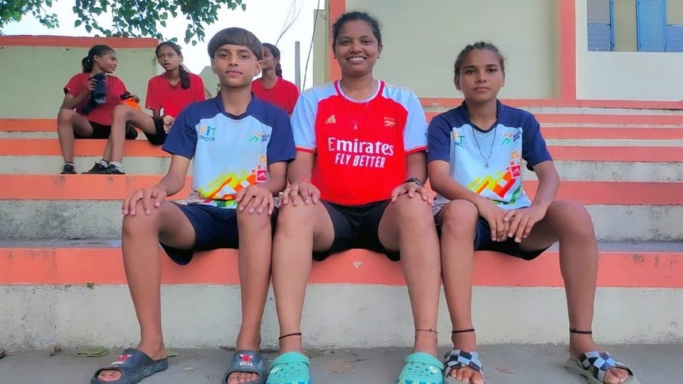 Hathras daughters selected in National Football Championship