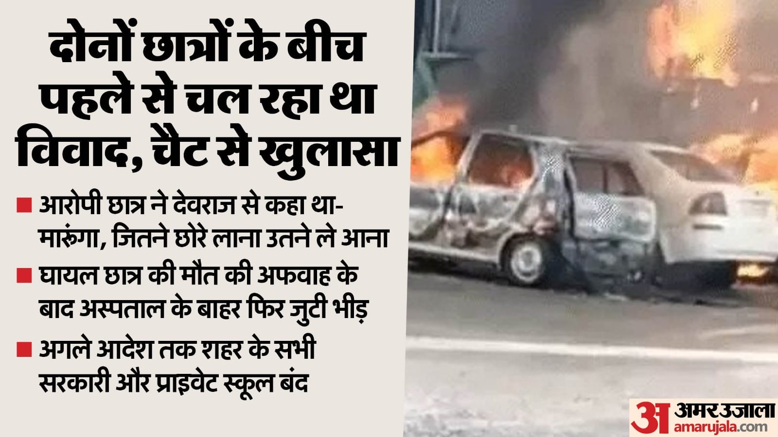 छात्र पर हमले के बाद से उदयपुर में तनाव के हालात।