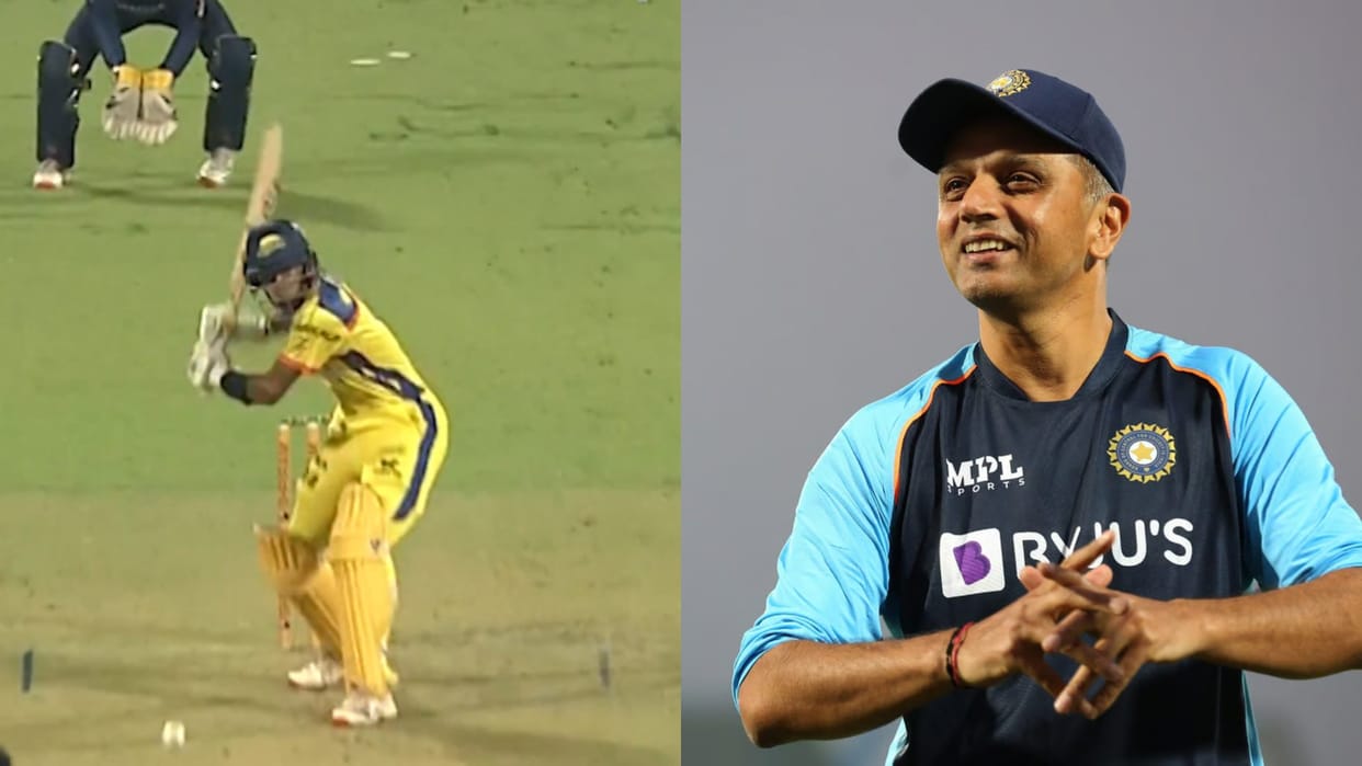 rahul dravid son samit dravid hit six in  Maharaja T20 KSCA tournament video goes viral