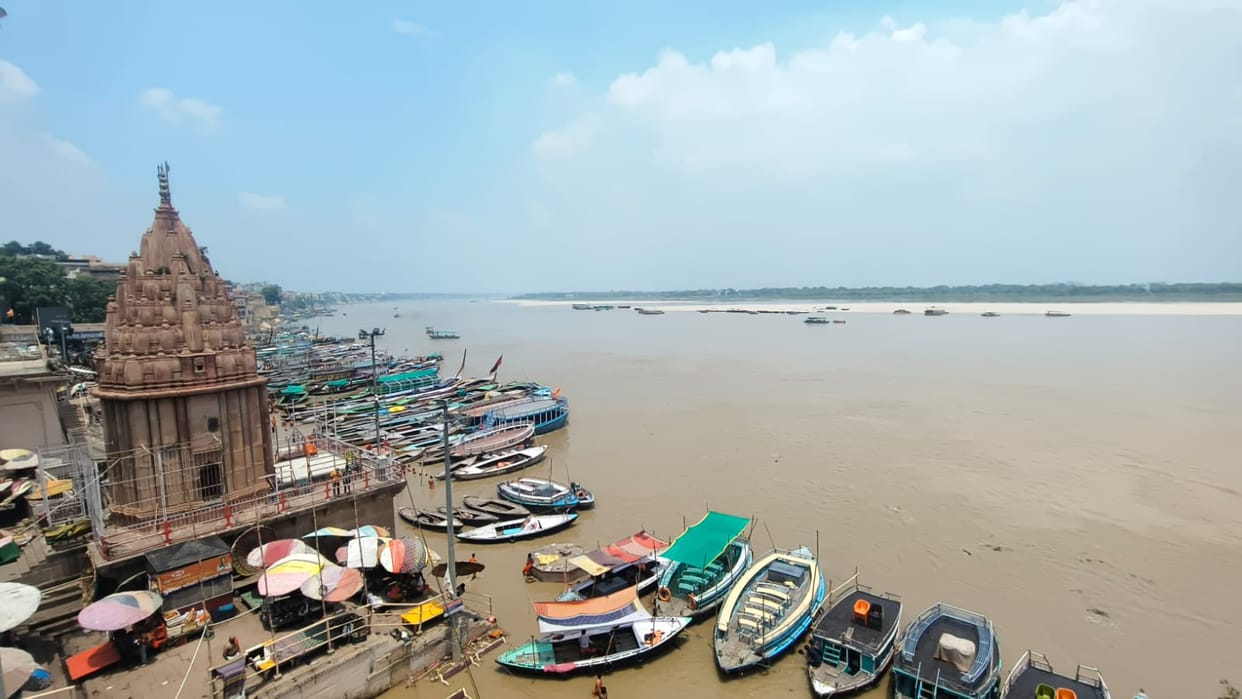 Ganga started rising again for fourth time in Varanasi water level reached 66.96 meters
