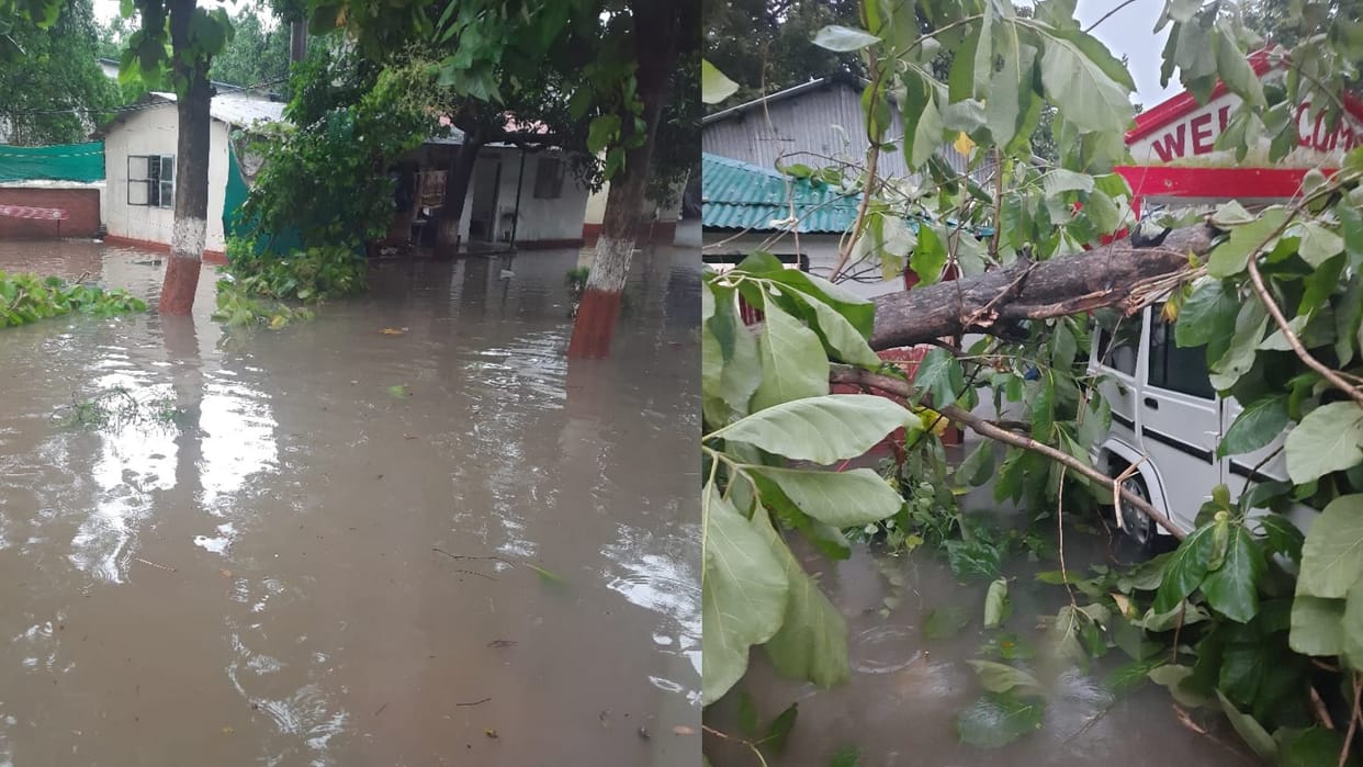 Heavy rain and water logging in Bahraich.