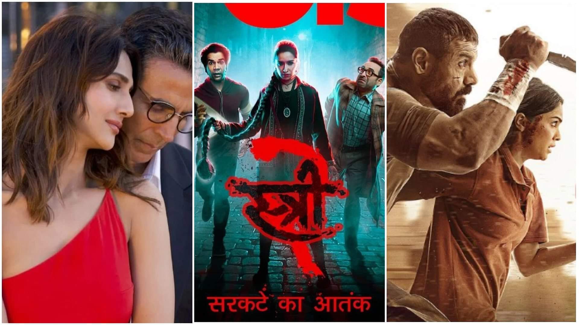 Shraddha kapoor Rajkummar Rao film Stree 2 Khel Khel Mein Vedaa and Thangalaan Monday Box Office Collection