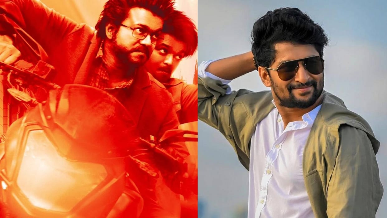 superstar Nani wishes blockbuster success for Vijay film greatest of all time in Saripodhaa Sanivaaram event