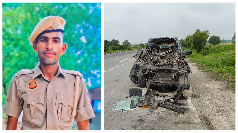 Delhi Police jawan dies in road accident had joined 18 days ago Etah was coming with a friend
