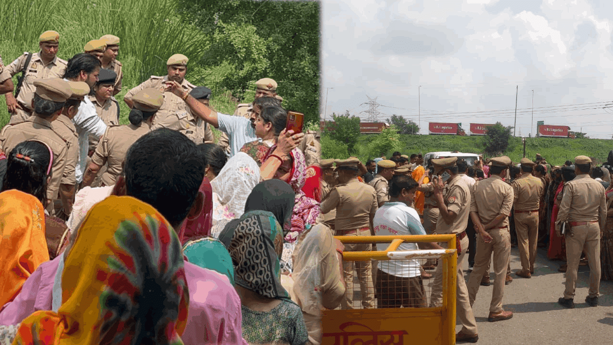 Sisters reached Dasna Jail to tie Rakhi to Pinky Chaudhary