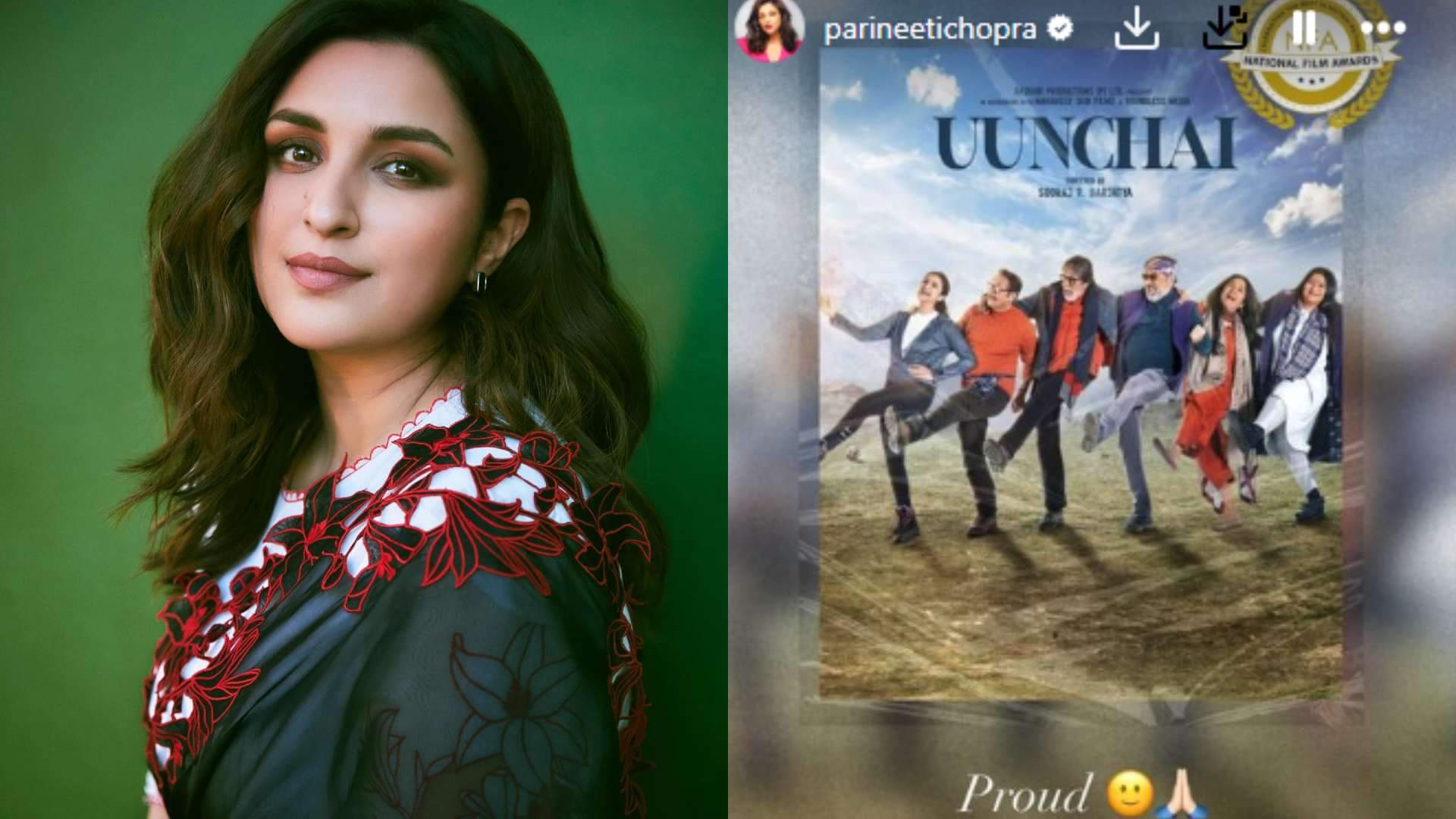 Parineeti Chopra elated after Uunchai received two National Film Awards expressed pride via post