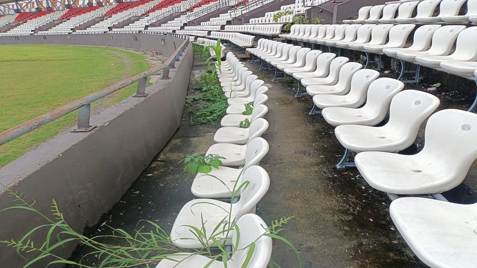 rooms and auditorium along with the ground of Indira Gandhi International Sports Stadium are in bad condition