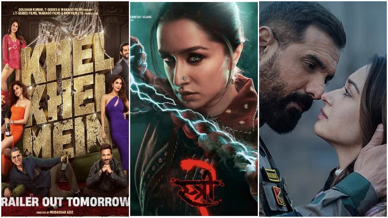 Shraddha kapoor Rajkummar Rao Film Stree 2 Khel Khel Mein Vedaa and Thangalaan Saturday Box Office Collection