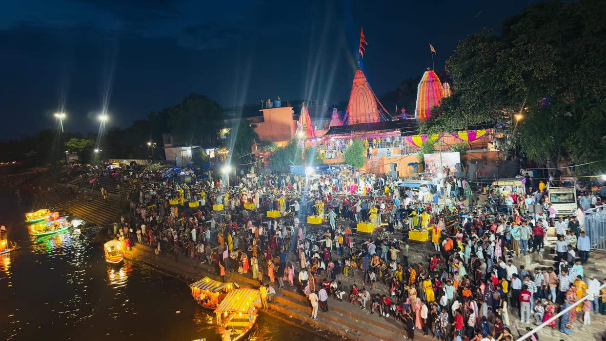 Chhattisgarh news: Kharun Ganga Maiya Mahaarati on Raksha Bandhan in mahadevghat raipur