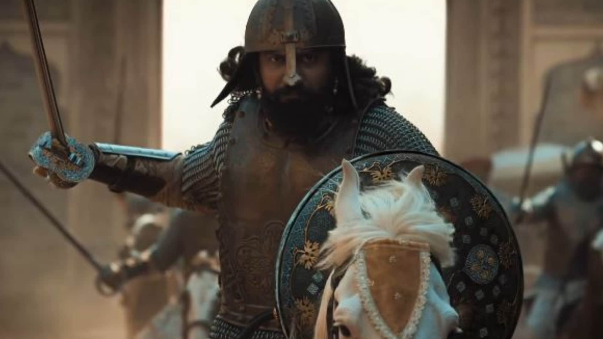 Chhaava Teaser Out vicky kaushal chhatrapati sambhaji maharaj look Rashmika Mandanna Akshaye Khanna