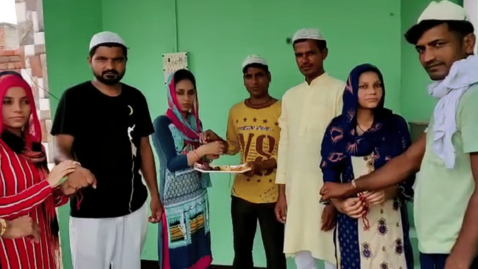 Baghpat: Wall of religion demolished, Muslim brothers tied Rakhi to Hindu sisters