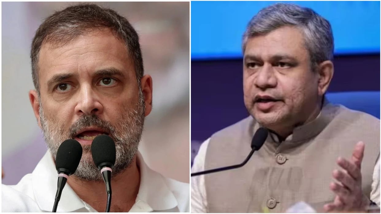 Center attacked Rahuls statement regarding direct recruitment in UPSC Vaishnav said UPA itself had created
