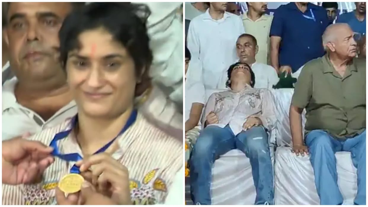 Vinesh Phogat got gold medal? Video surfaced, she fell ill during a felicitation ceremony in the village
