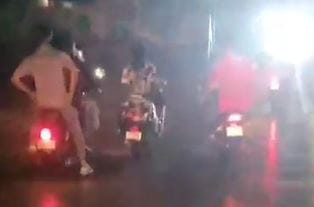 Girl riding a scooter was molested knocked down ran away after seeing policeman