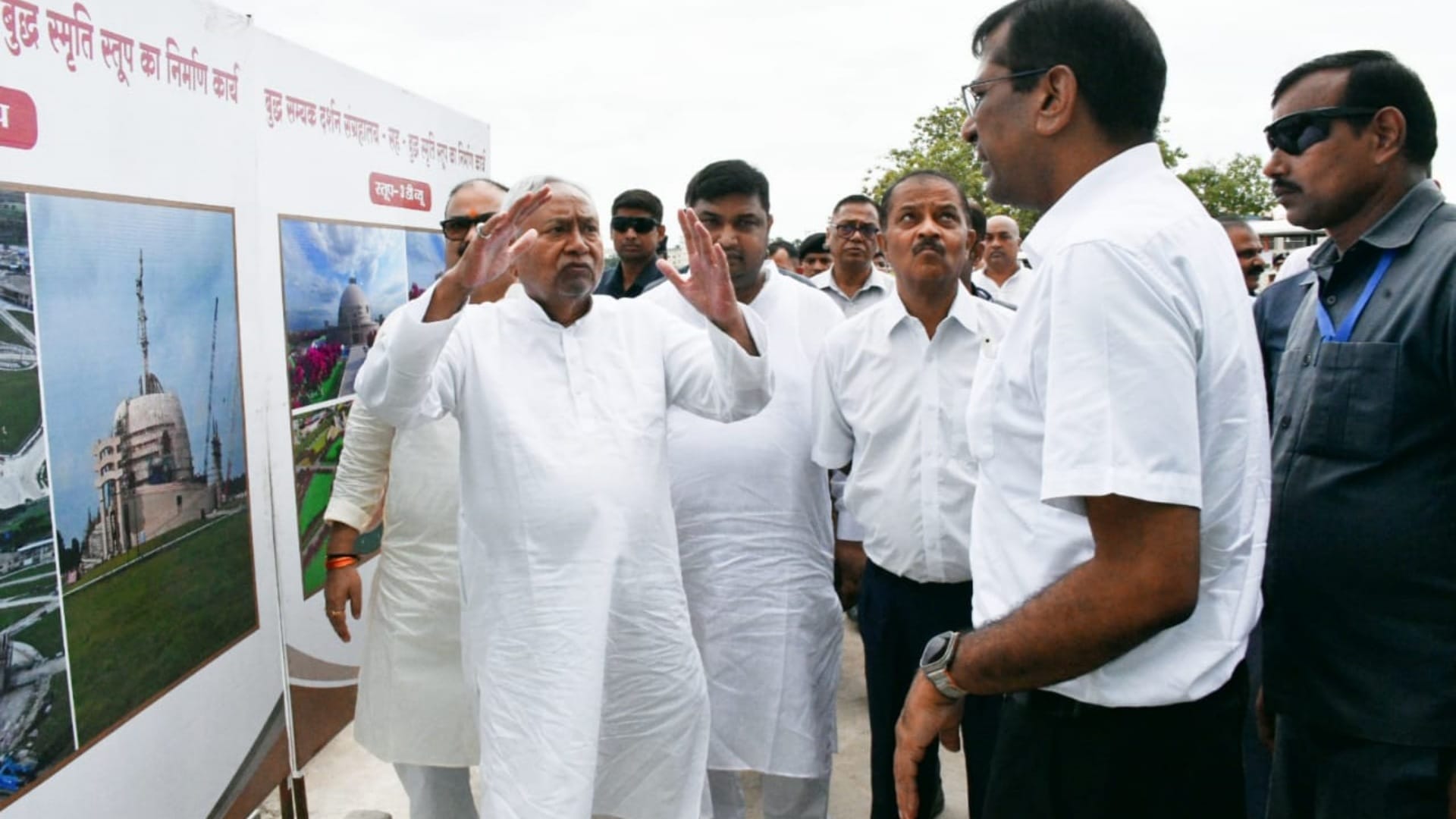Bihar News: CM Nitish suddenly reached Vaishali, inspected under construction Buddha Samyak Darshan Museum