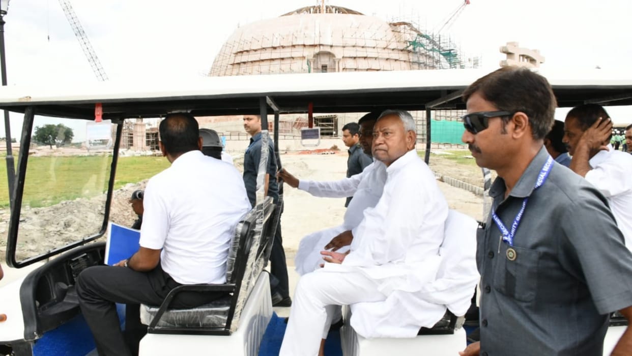 Bihar News: CM Nitish suddenly reached Vaishali, inspected under construction Buddha Samyak Darshan Museum