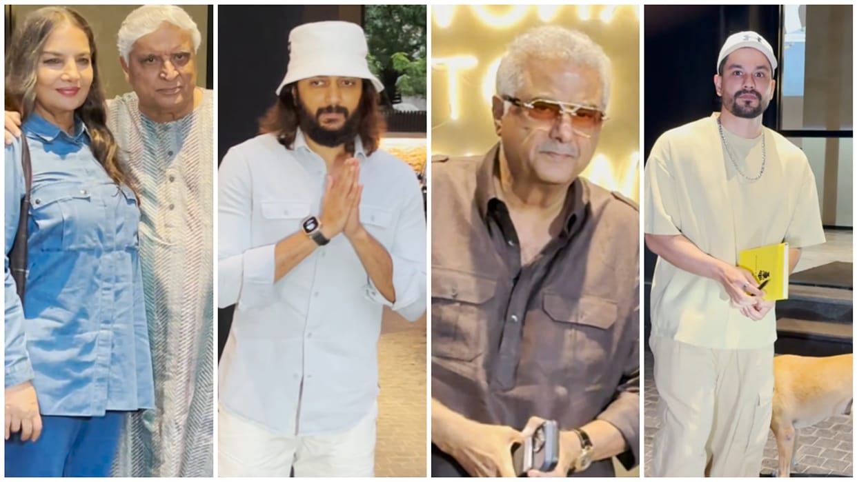 Javed Akhtar Shabana Azmi Ramesh Sippy Riteish Deshmukh and many more attended Angry Young Men Screening