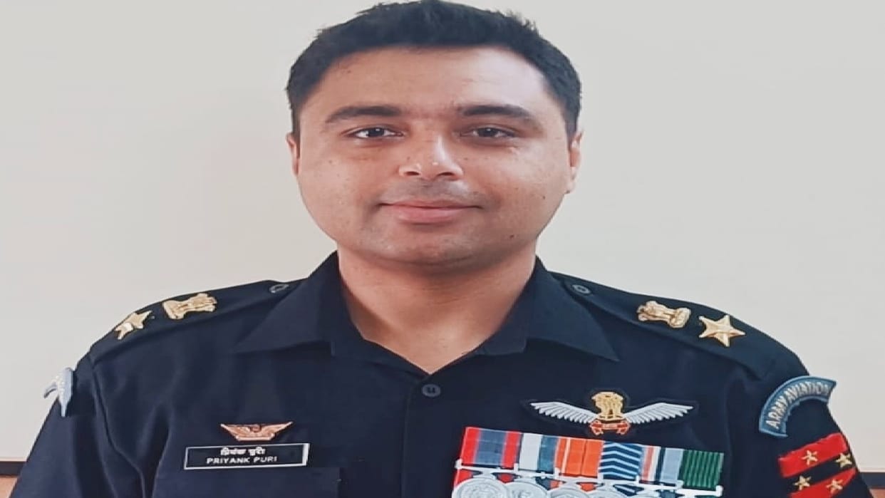 central government will honor Lieutenant Colonel Priyank Puri