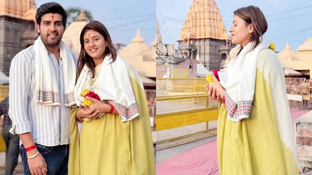 Baba Mahakal Kaccha Badam girl reached court of Baba Mahakal boyfriend Akash Sansanwal was also with her Photo