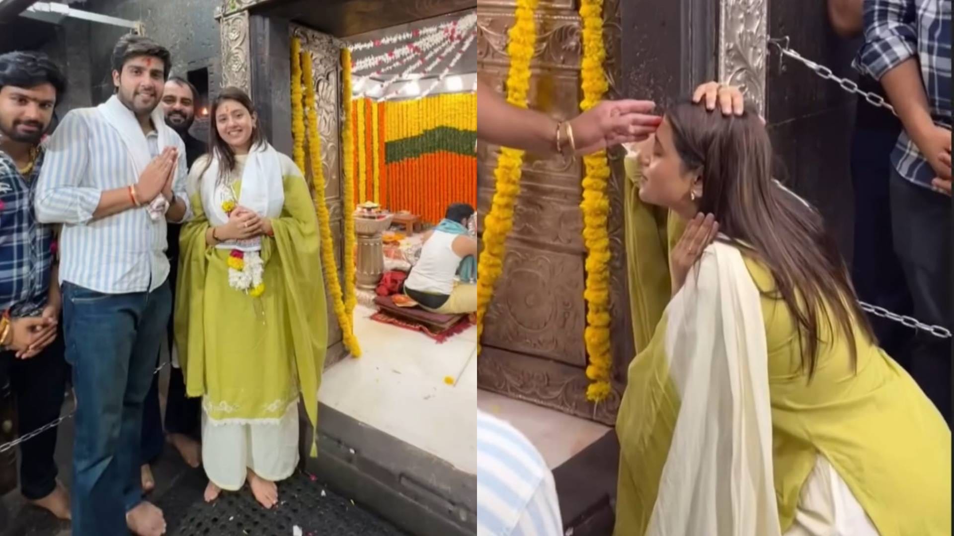 Baba Mahakal Kaccha Badam girl reached court of Baba Mahakal boyfriend Akash Sansanwal was also with her Photo