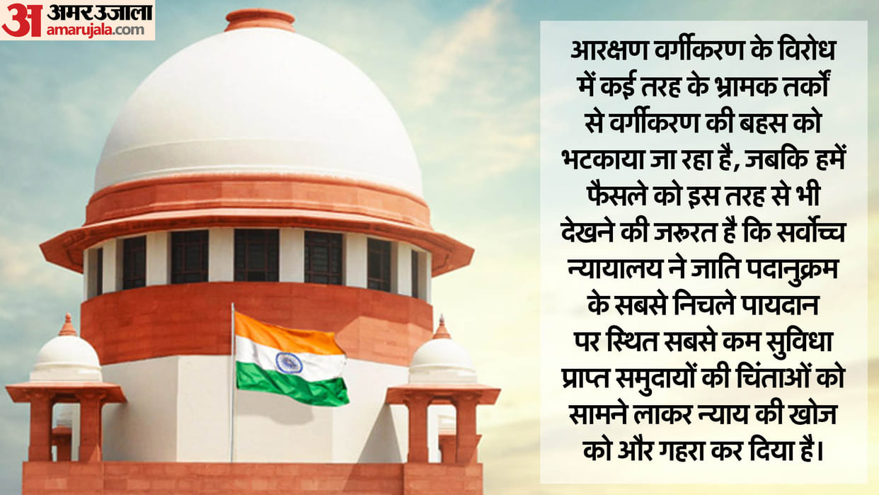 Classification of reservation is need of the hour decision of the Supreme Court is revolutionary in many ways