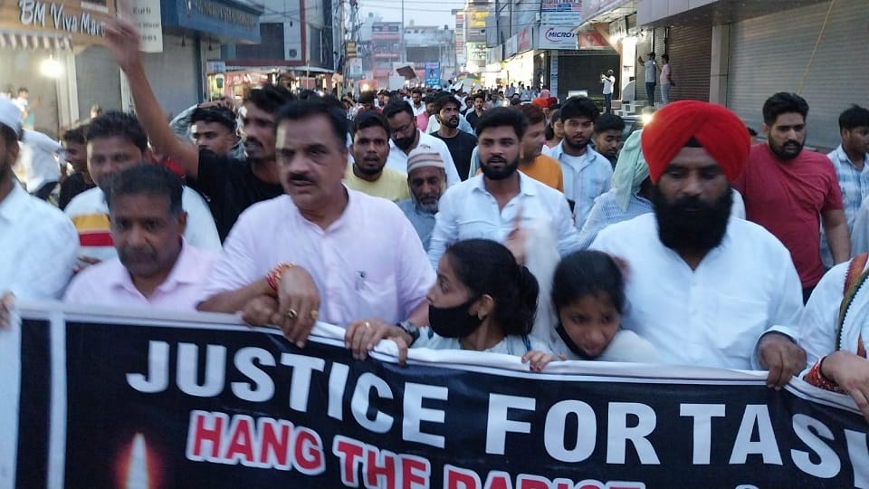 Crowd took to the streets to get justice for the nurse in rudrapur