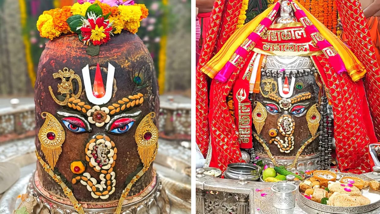 Bhasma Aarti Mahakal dressed in royal form. Gave darshan in the form of Shri Ganesh by applying Vaishnav tilak