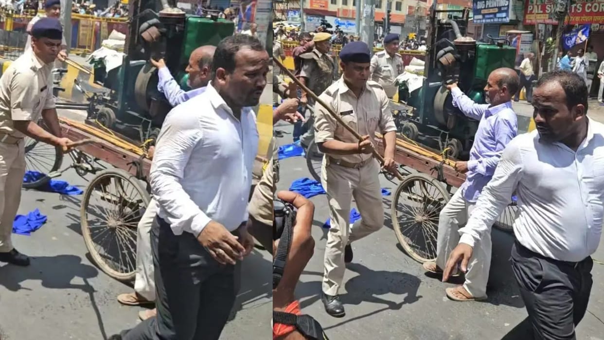 Bihar News: Bihar Police lathi charge on ias officer sdm patna shrikant khandekar during bharat bandh in patna