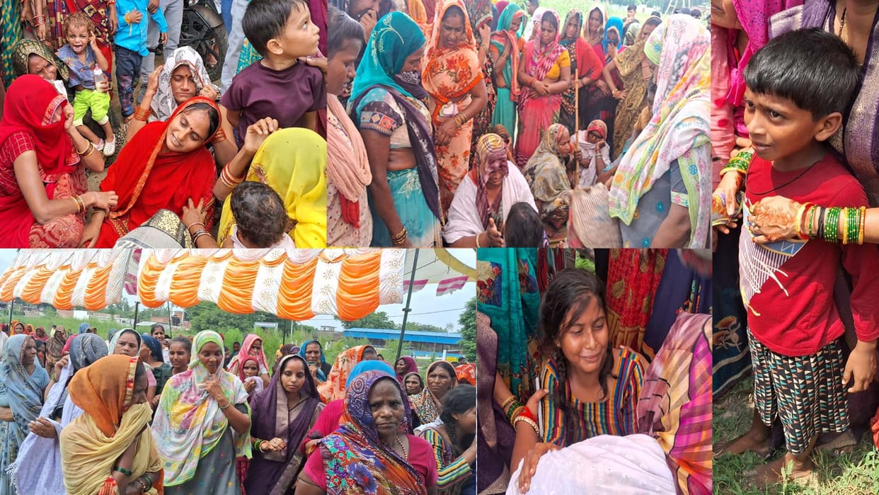 Four died in road accident, atmosphere became gloomy as soon as bodies arrived in village